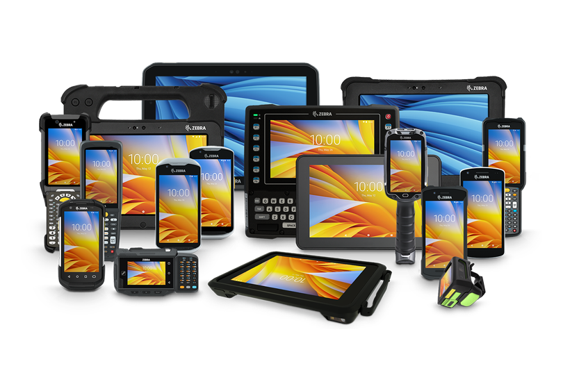 Group of secure android Zebra mobile computers