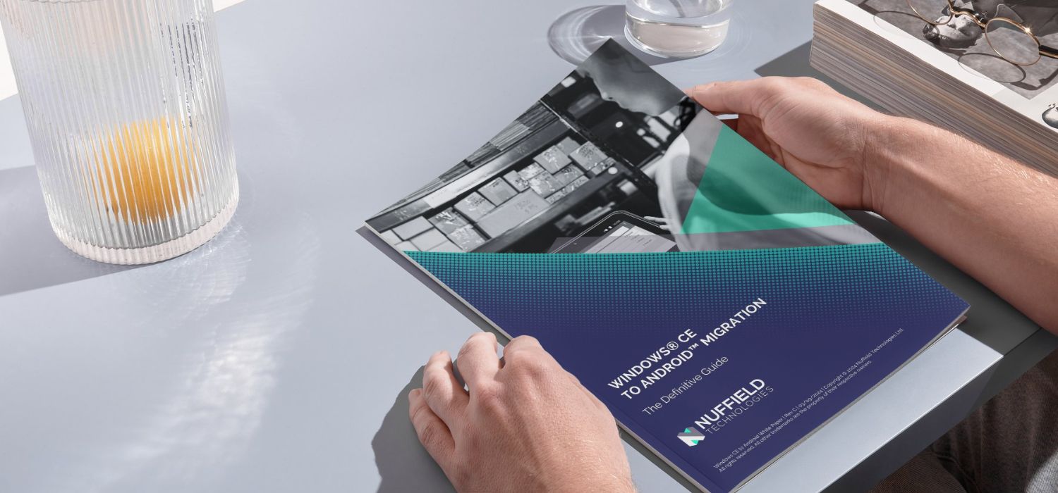 Windows CE to Android Guide Ebook with a pair of glasses and a cup of coffee